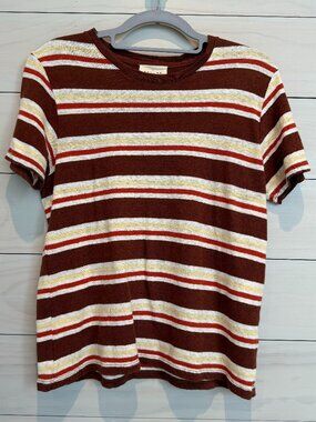 Sezane Martha T-shirt Havana / Yellow / Brick - Size XS